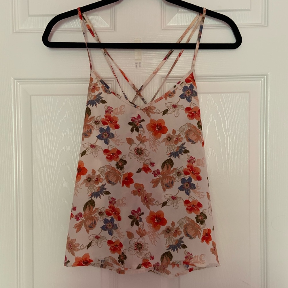 Floral strappy tank